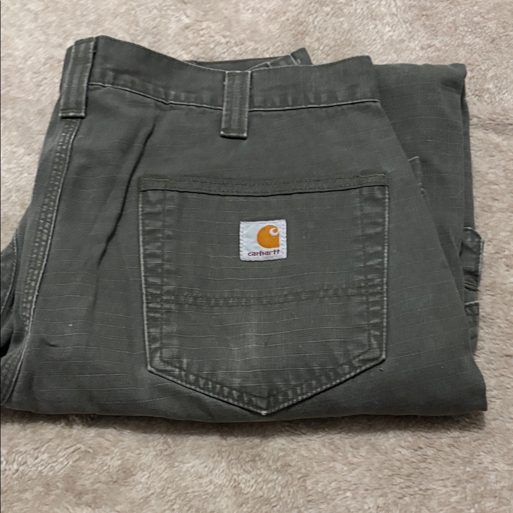 Carhartt Cargo Olive Green Work Pants 34/30 a11